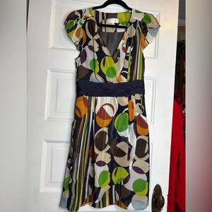 Moulinette Soeurs Multicolor Dress with Bold Patterns